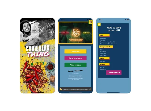 Spice & Sugar — Application mobile pour restaurant